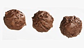 Three chocolate truffles