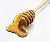 Honey with honey dipper