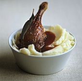 Duck confit on mashed potato