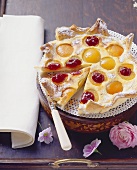 Apricot puff pastry tart