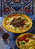 Duck ragout with couscous and vegetables
