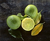 Two whole limes and half a lime