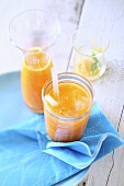 Carrot, mango and orange drink