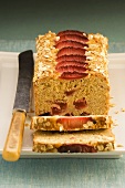 Plum cake with oats