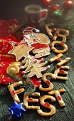 Gingerbread figures and letters