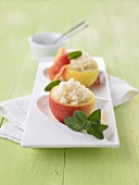 Apple-Riesling sorbet served in a hollowed-out apple