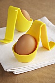 Boiled egg in egg cup
