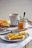 Orange marmalade on toast