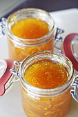 Marmalade in preserving jars