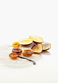 Grilled fruits with sugar