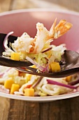 White cabbage salad with mango and ginger