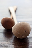 Two wooden ladles