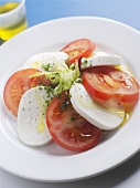Insalata caprese (Tomatoes with mozzarella, Italy)