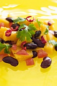 Bean and mango salad with chilli