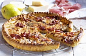 Ham and pear tart