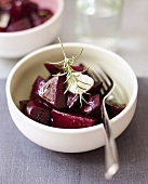 Beetroot salad with rosemary and sour cream