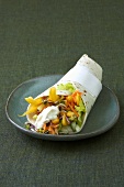 Vegetable wrap with sour cream