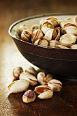 Pistachios in a bowl (detail)