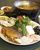 Asian seafood fondue