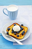 French toast with blueberries