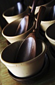 Bowls with wooden spoons
