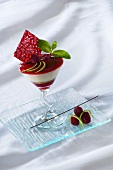 Layered jelly dessert (berry jelly)