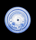 Mineral water (overhead view)