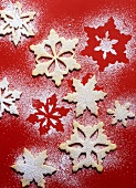 Shortbread (snowflakes) with icing sugar