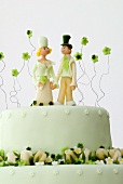 Wedding cake with marzipan figures