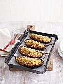 Baked stuffed aubergines