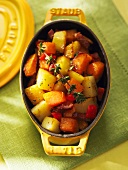 Sweet potatoes with bacon and thyme
