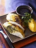Chicken breast with herb stuffing