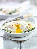 Poached eggs with spinach