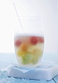 Melon punch in a glass