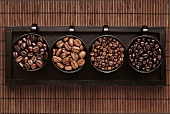 Various types of coffee beans