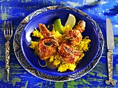 Honey chicken with saffron rice (Morocco)