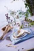 Wooden and paper crockery, cutlery and tools