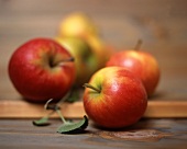 Several red apples