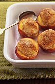 Baked peaches