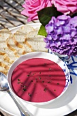 Creamy beetroot soup