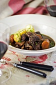 Beef braised in red wine