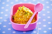 Möhren-Brokkoli-Püree mit Reis (Babynahrung)