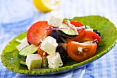 Greek salad with feta cheese