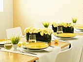 Table laid for Easter