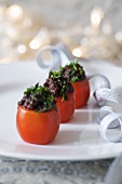 Tomatoes stuffed with tapenade