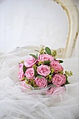 Bridal bouquet of pink roses