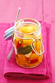 Spicy pickled pumpkin with chillies and garlic