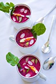 Chlodnik (Cold beetroot soup with egg, Poland)