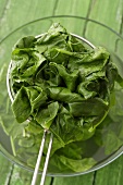Blanched spinach