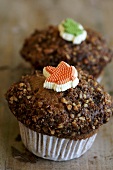 Muffins with chopped nuts